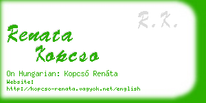 renata kopcso business card