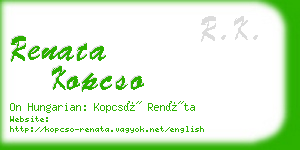 renata kopcso business card